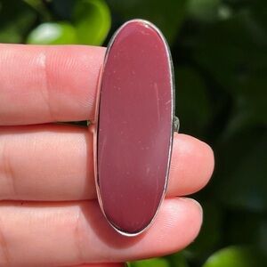 Elegant Silver and Pink Women's Ring